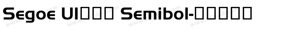 Segoe UI兰亭黑 Semibol字体转换